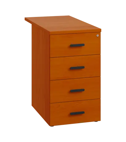 LKC 2 - 81 kontejner přístavný, 4-zásuvkový, deska 25 mm, centrální zámek, třešeň šumavská